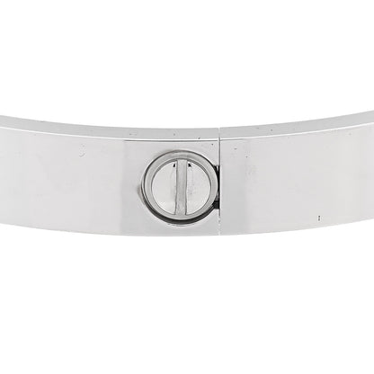 Cartier 18K White Gold 4 Diamond Love Bracelet 18 6 of 10