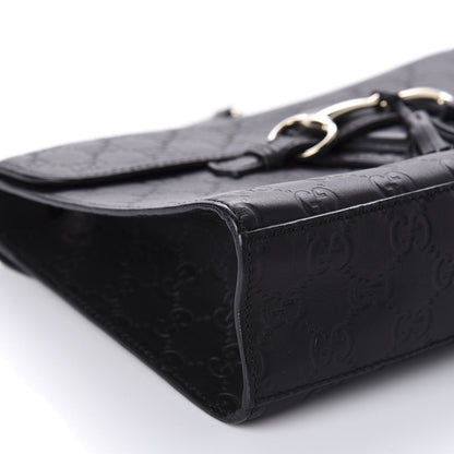 Gucci Guccissima Medium Emily Chain Shoulder Bag Black 6 of 13