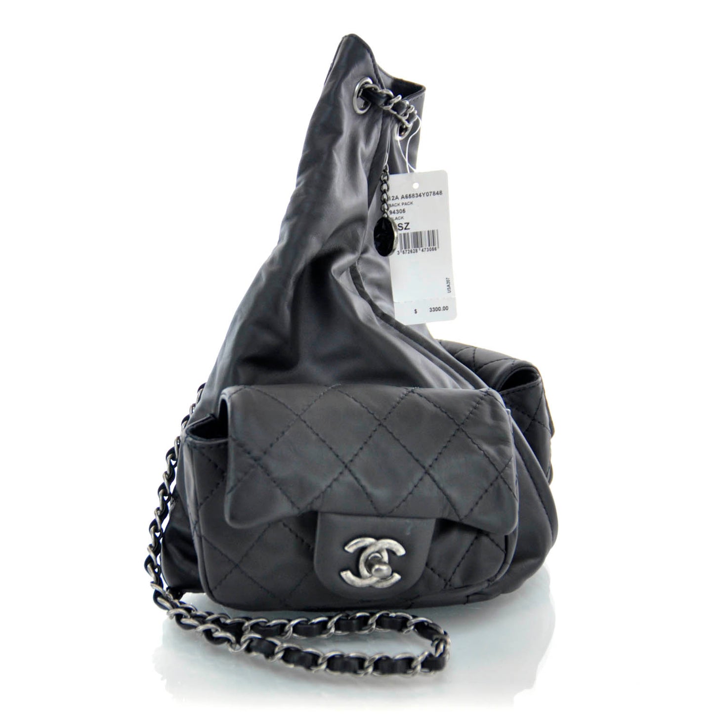Lambskin Backpack Black 12A