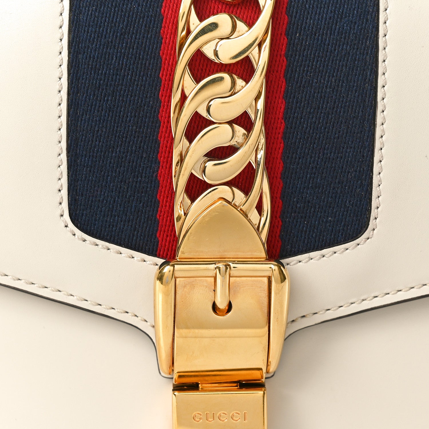 Gucci Calfskin Small Sylvie Shoulder Bag White 11 of 11