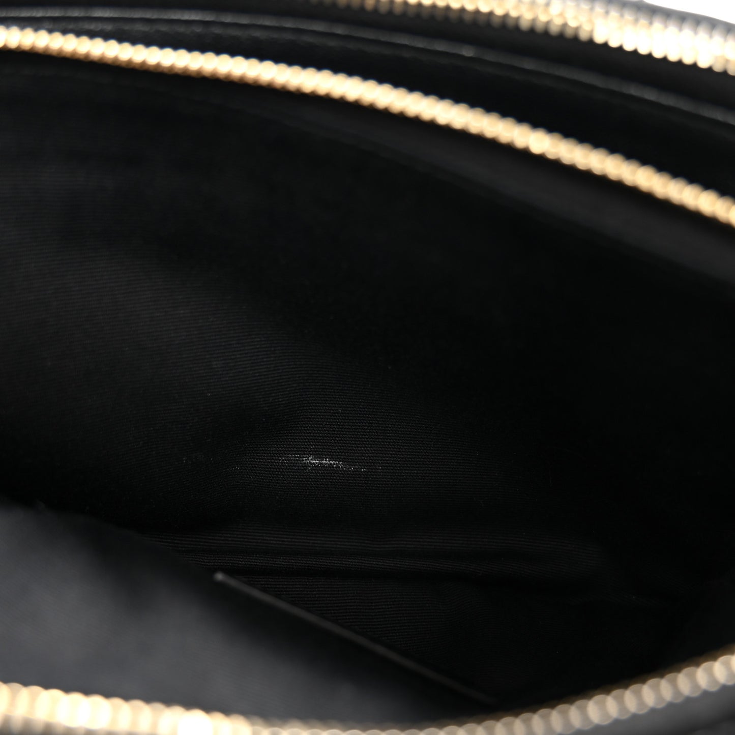 Grained Lambskin Quilted Mini Becky Double Zip Bag Black