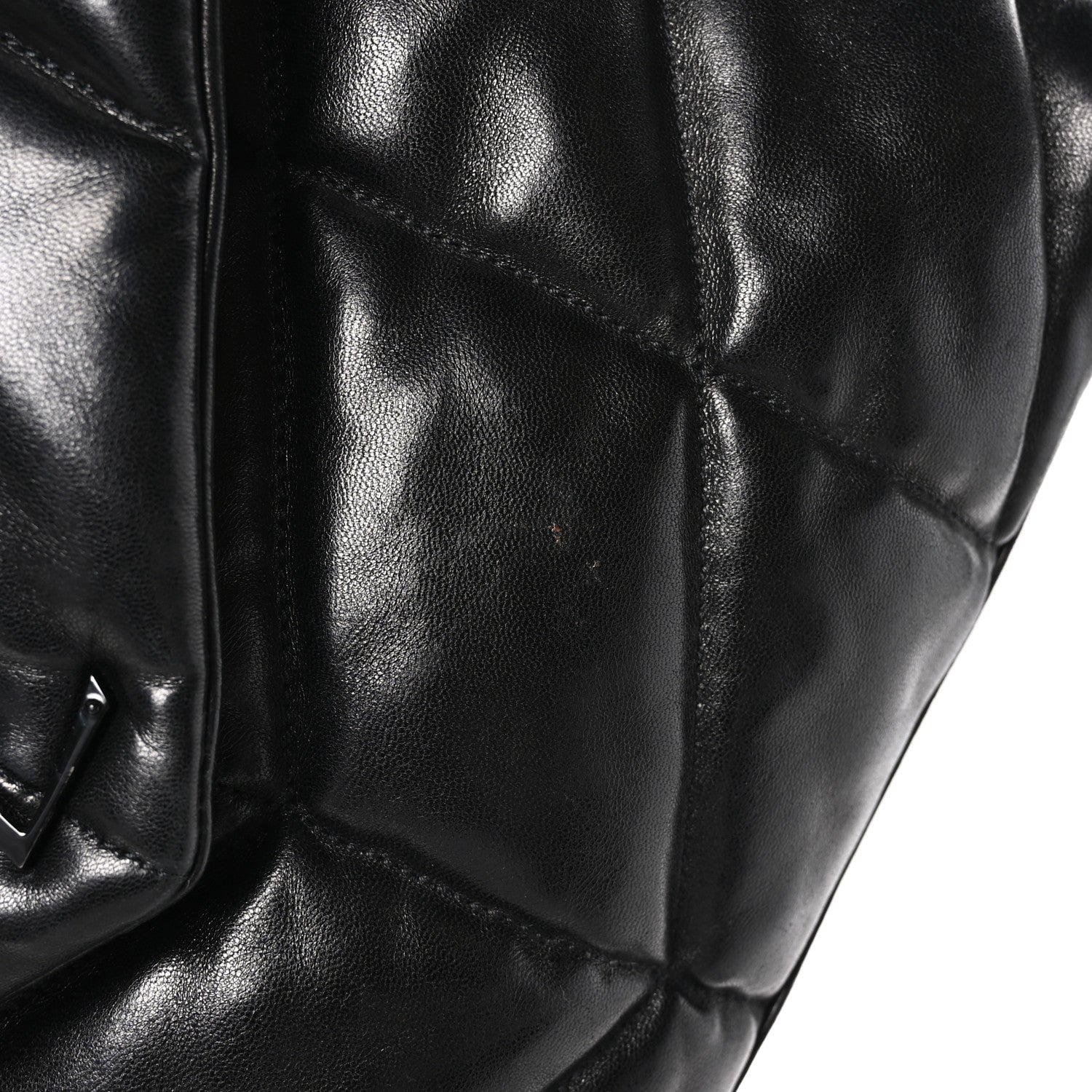 Saint Laurent SAINT LAURENT Lambskin Quilted Monogram Monochrome Medium Loulou Puffer Chain Satchel Black 11 of 11