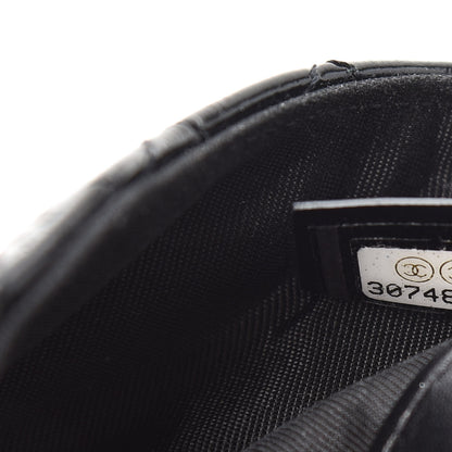 Chanel Shiny Aged Calfskin Quilted Waist Belt Bag Black 7 of 9