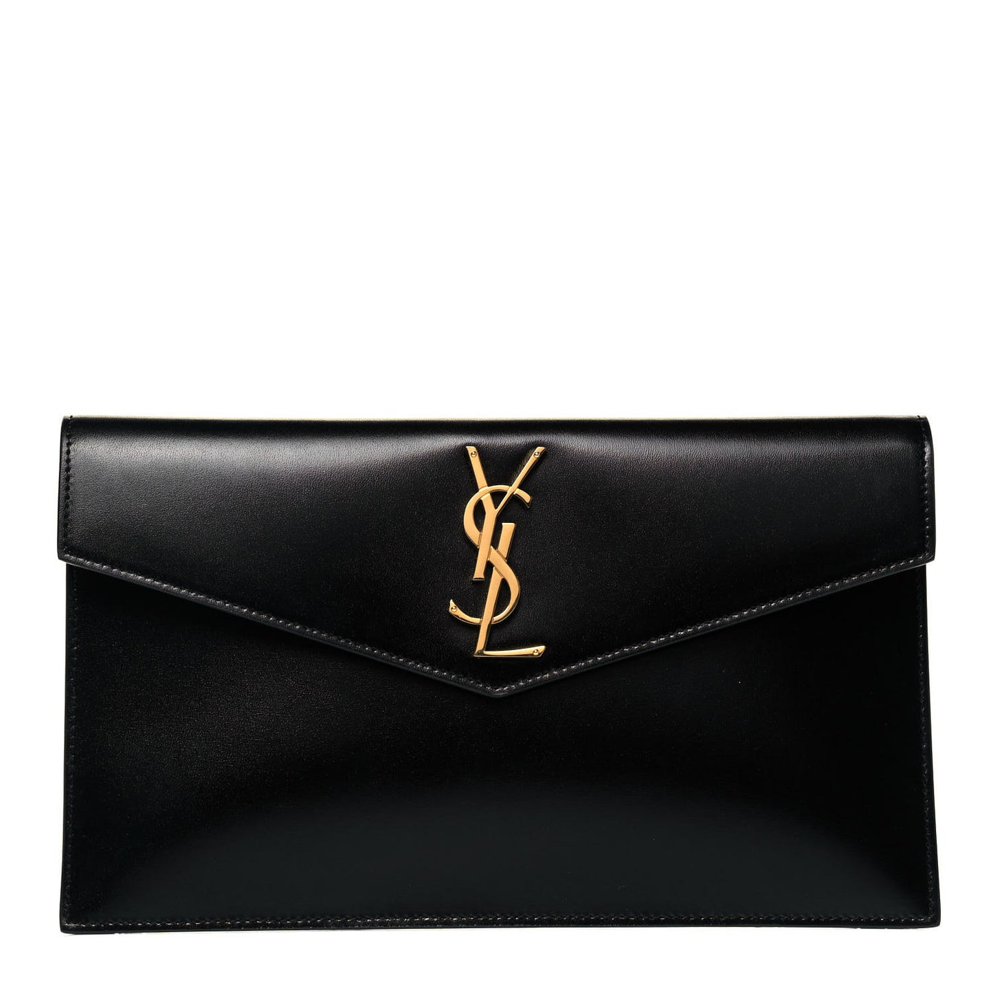 Smooth Shiny Calfskin Monogram Uptown Pouch Black
