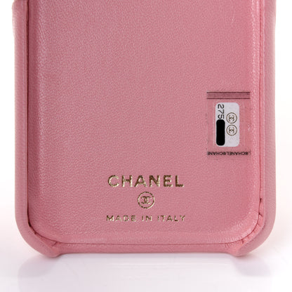 Chanel Lambskin Quilted iPhone X Coco Tech Case Pink 7 of 8