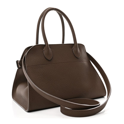 The Row Grained Calfskin Soft Margaux 10 Bag Dark Olive 3 of 10