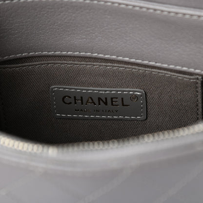 Chanel Shiny Calfskin Goatskin Quilted Small Coco Curve Messenger Flap Grey 6 of 10