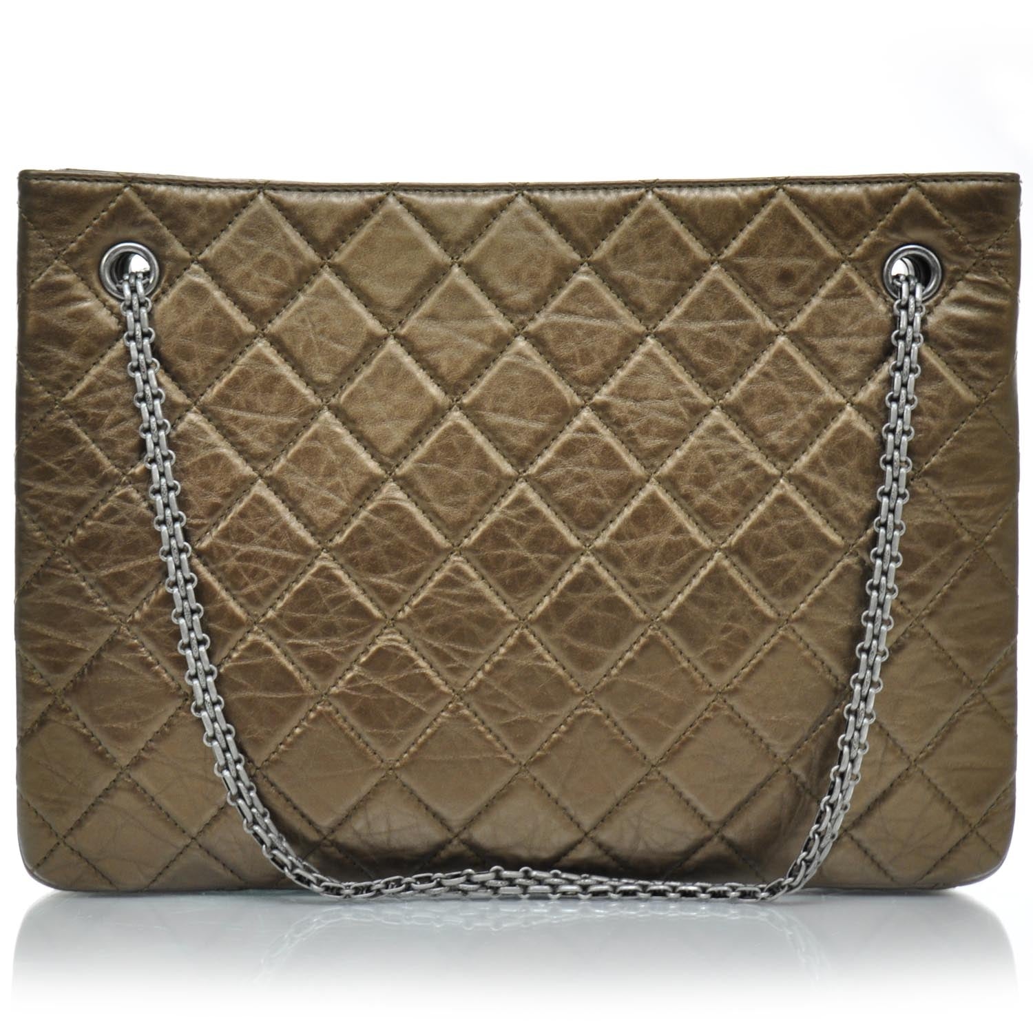 Chanel Aged Calfskin Reissue 2.55 Tote Bronze 4 of 9