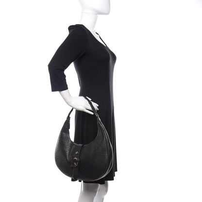 Christian Dior Grained Calfskin Cannage Hobo Black 5 of 14
