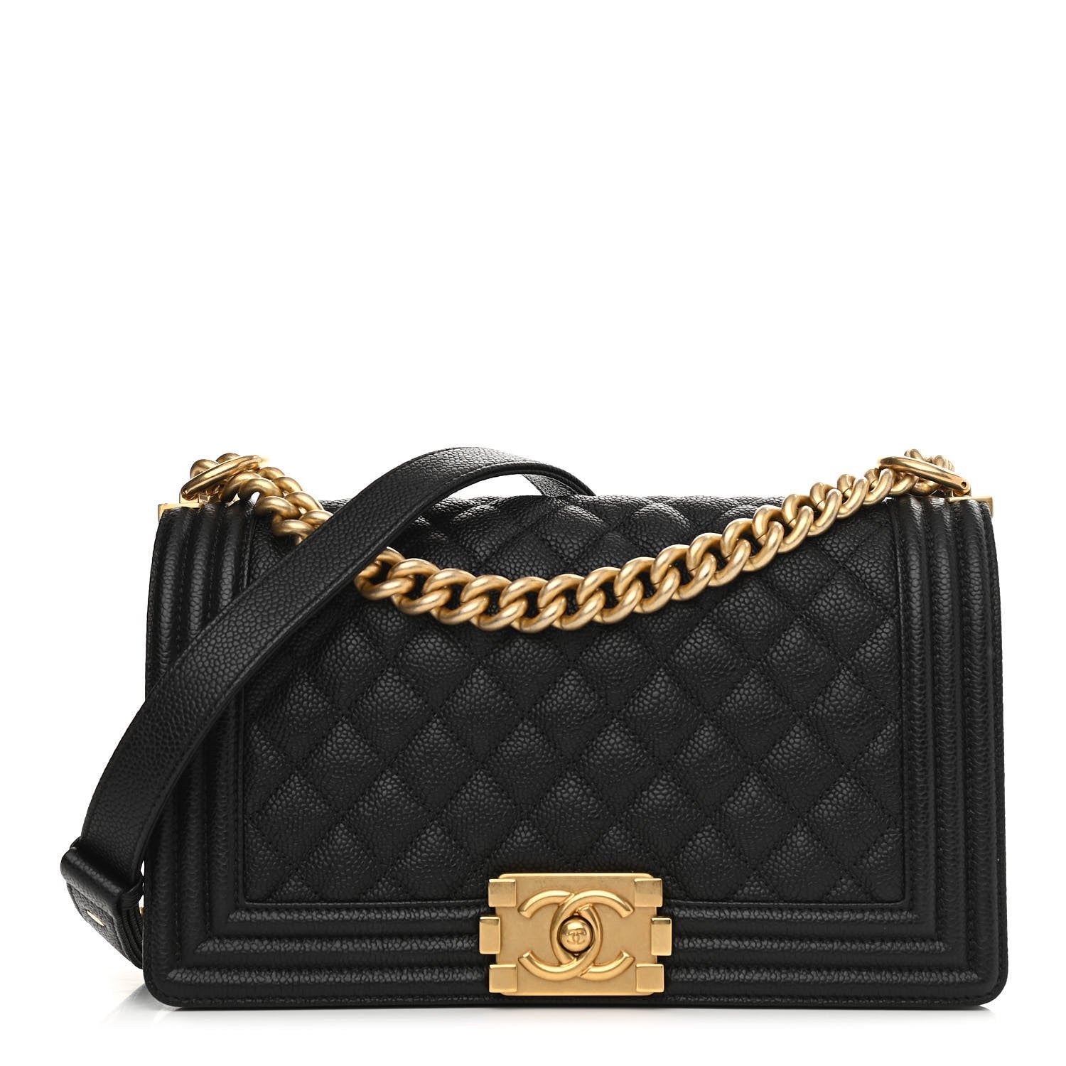 Chanel Caviar Quilted Medium Boy Flap Black 1 of 11