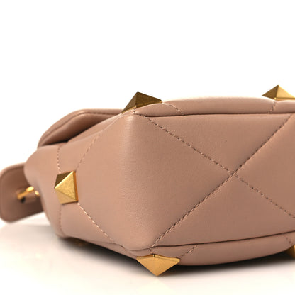 Valentino Garavani Nappa Medium Roman Stud Shoulder Bag Rose Cannelle 7 of 8