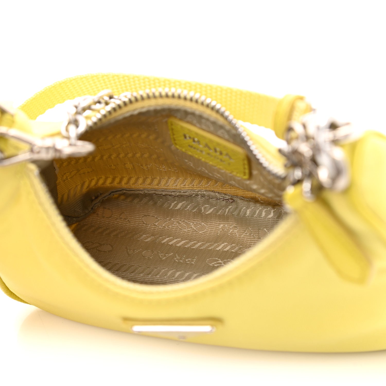 Prada Tessuto Nylon Saffiano Mini Re-Edition 2000 Shoulder Bag Ananas 5 of 10