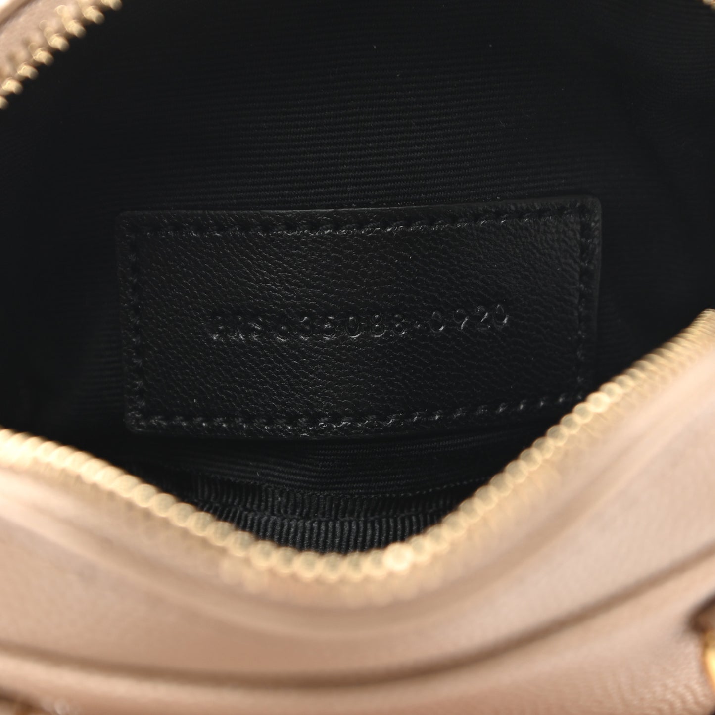 Grain De Poudre Matelasse Monogram Baby Lou Camera Bag Dark Beige