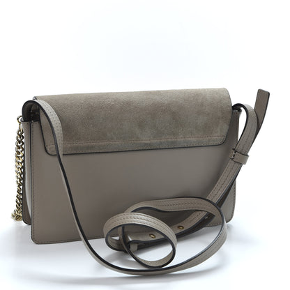 Chloe Suede Calfskin Small Faye Shoulder Bag Motty Grey 2 of 9