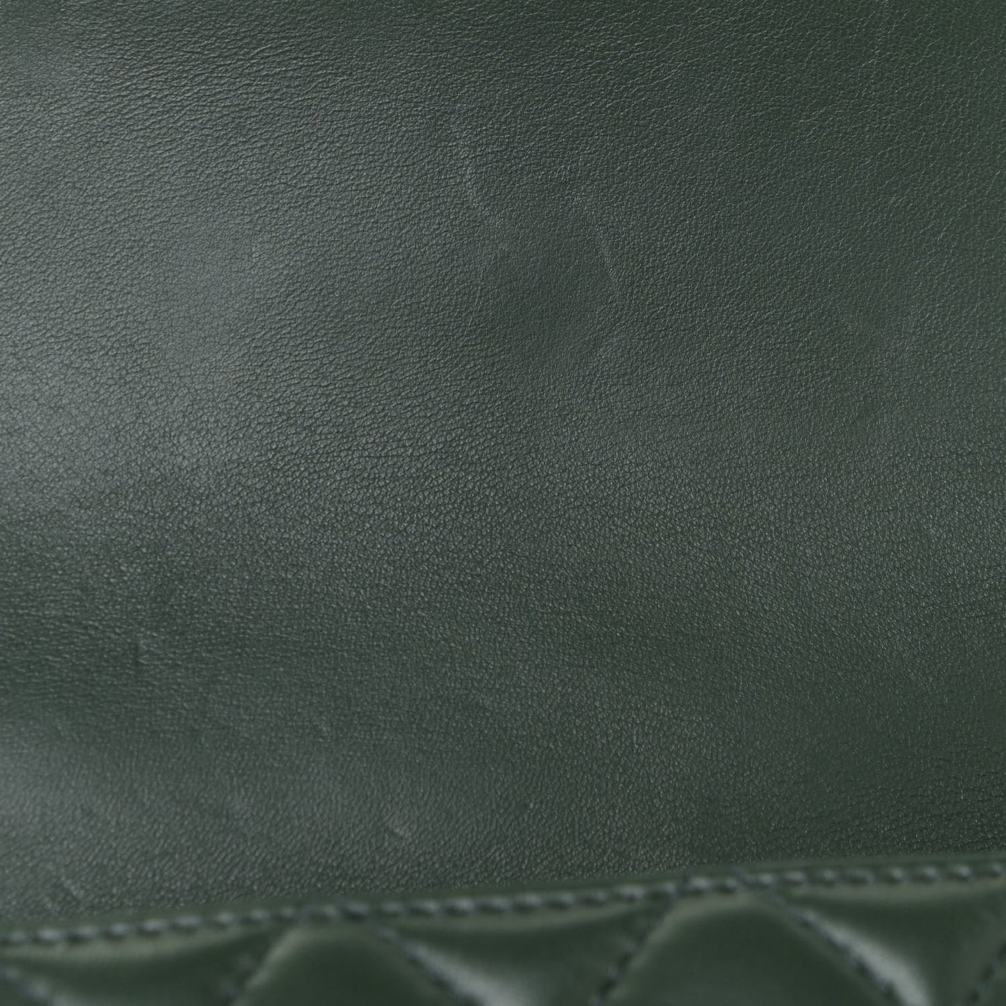 Lambskin Quilted Mini Rectangular Flap Green