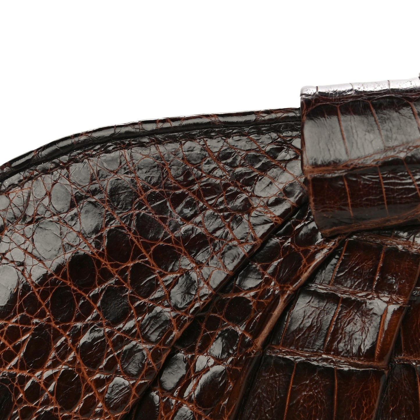 Crocodile Clutch Brown