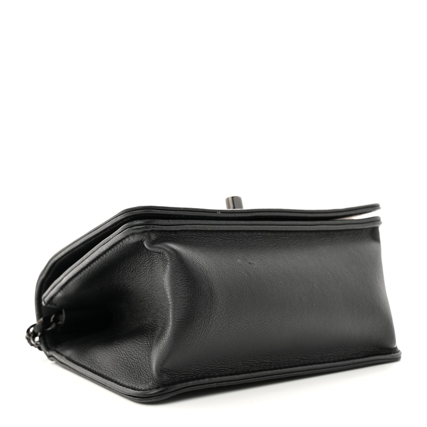 Calfskin Mini Propeller Flap Black