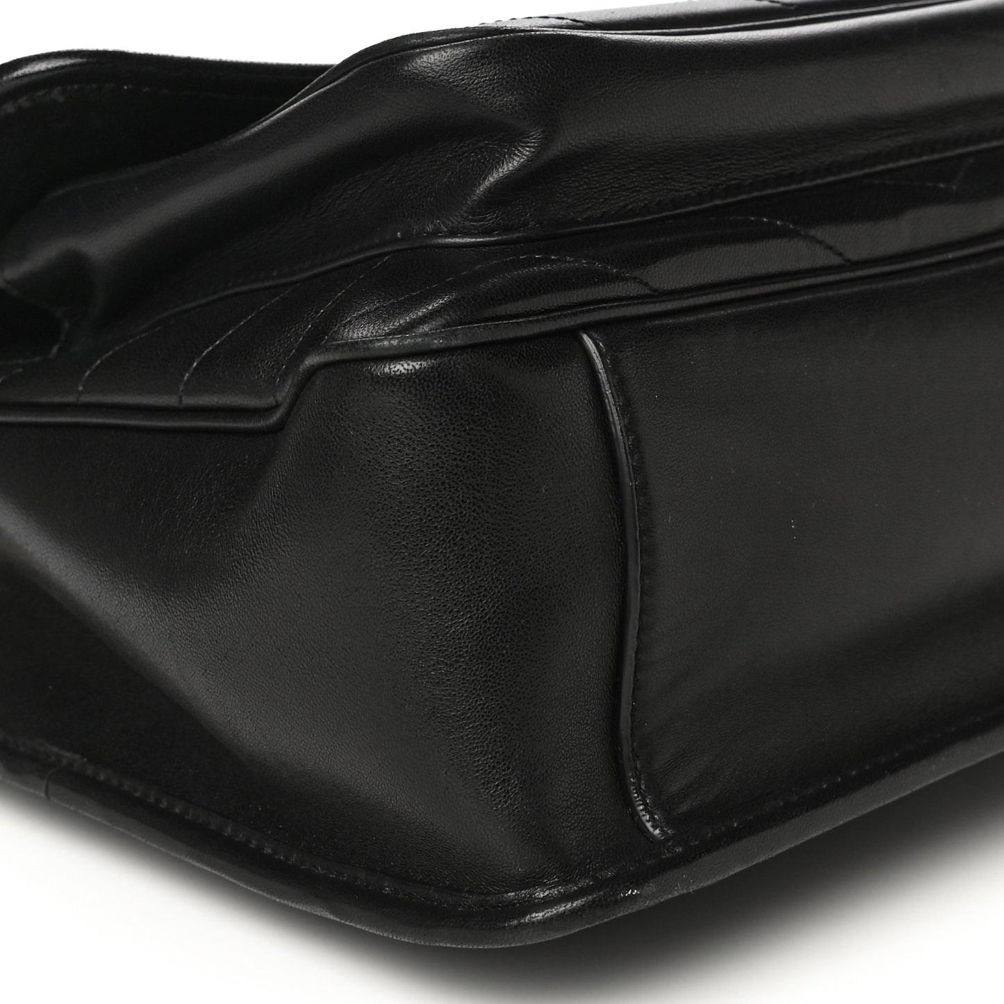 Lambskin Matelasse Monogram Medium Niki Chain Satchel Black