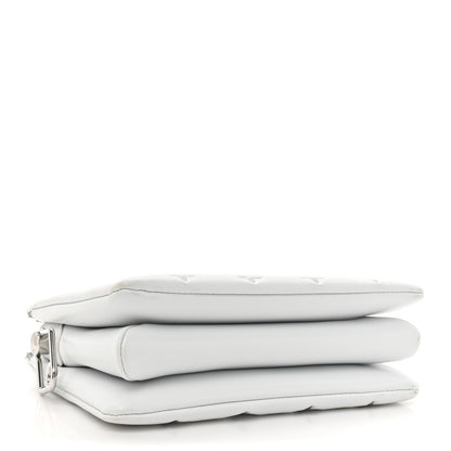 Louis Vuitton Lambskin Embossed Monogram Coussin BB  White Silver 4 of 11