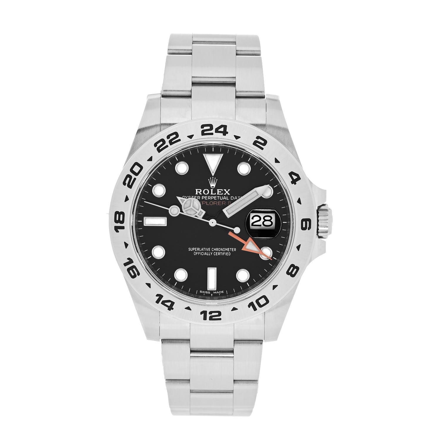 Rolex Stainless Steel 42mm Oyster Perpetual Date Explorer II Watch Black 216570 1 of 5