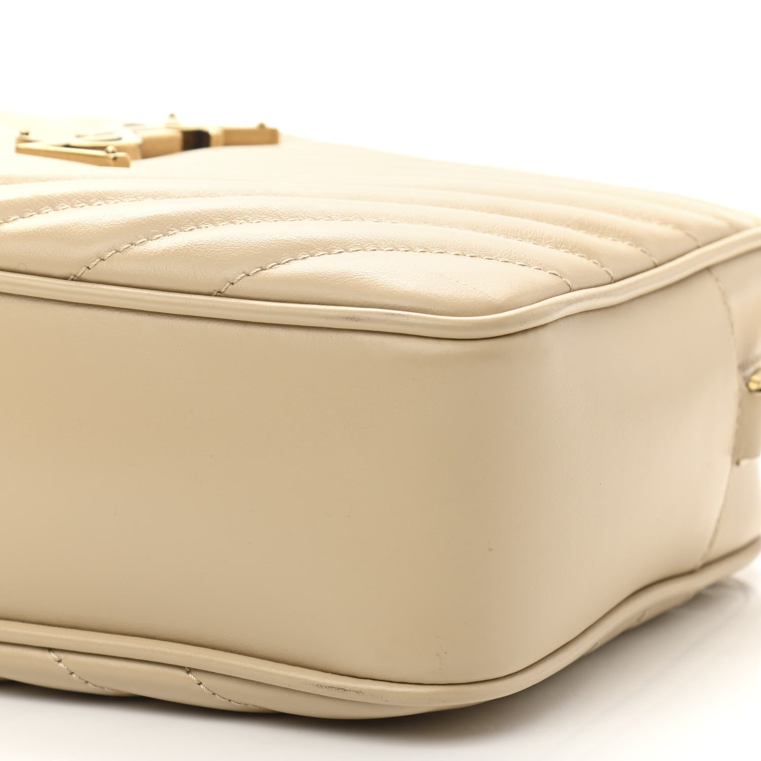 Saint Laurent Calfskin Matelasse Monogram Lou Camera Bag Ivory Natural 10 of 10
