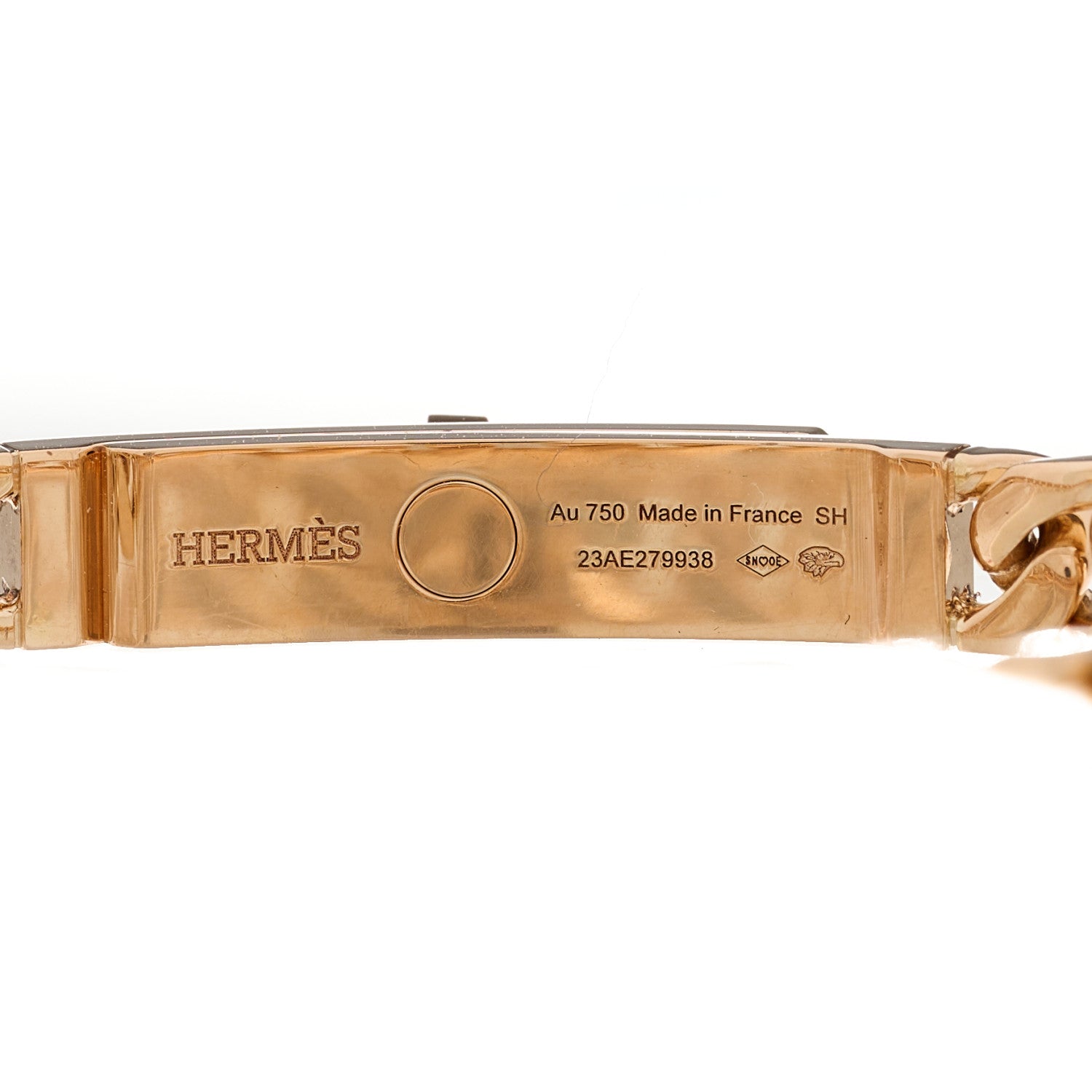 Hermes 18K Rose Gold Diamond PM Kelly Chaine Bracelet SH 4 of 5