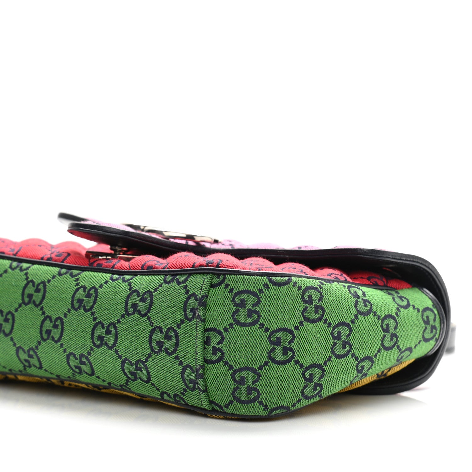 Gucci Monogram Multicolor Matelasse Diagonal Small GG Marmont Shoulder Bag Pink Blue Red Yellow Green 10 of 11