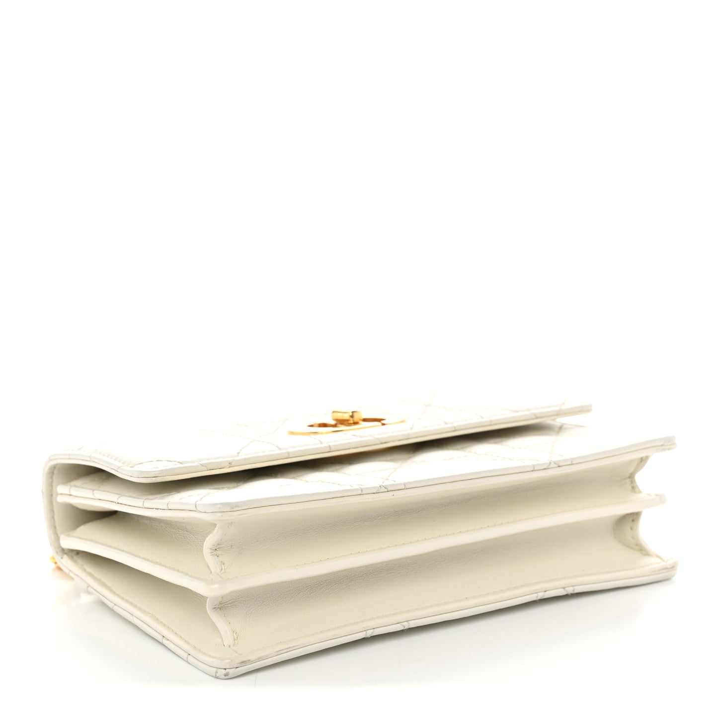 Lambskin Macrocannage Mini Miss Caro Bag Latte