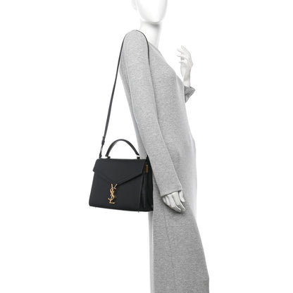 Saint Laurent Grain de Poudre Medium Classic Monogram Cassandra Top Handle Black 2 of 15