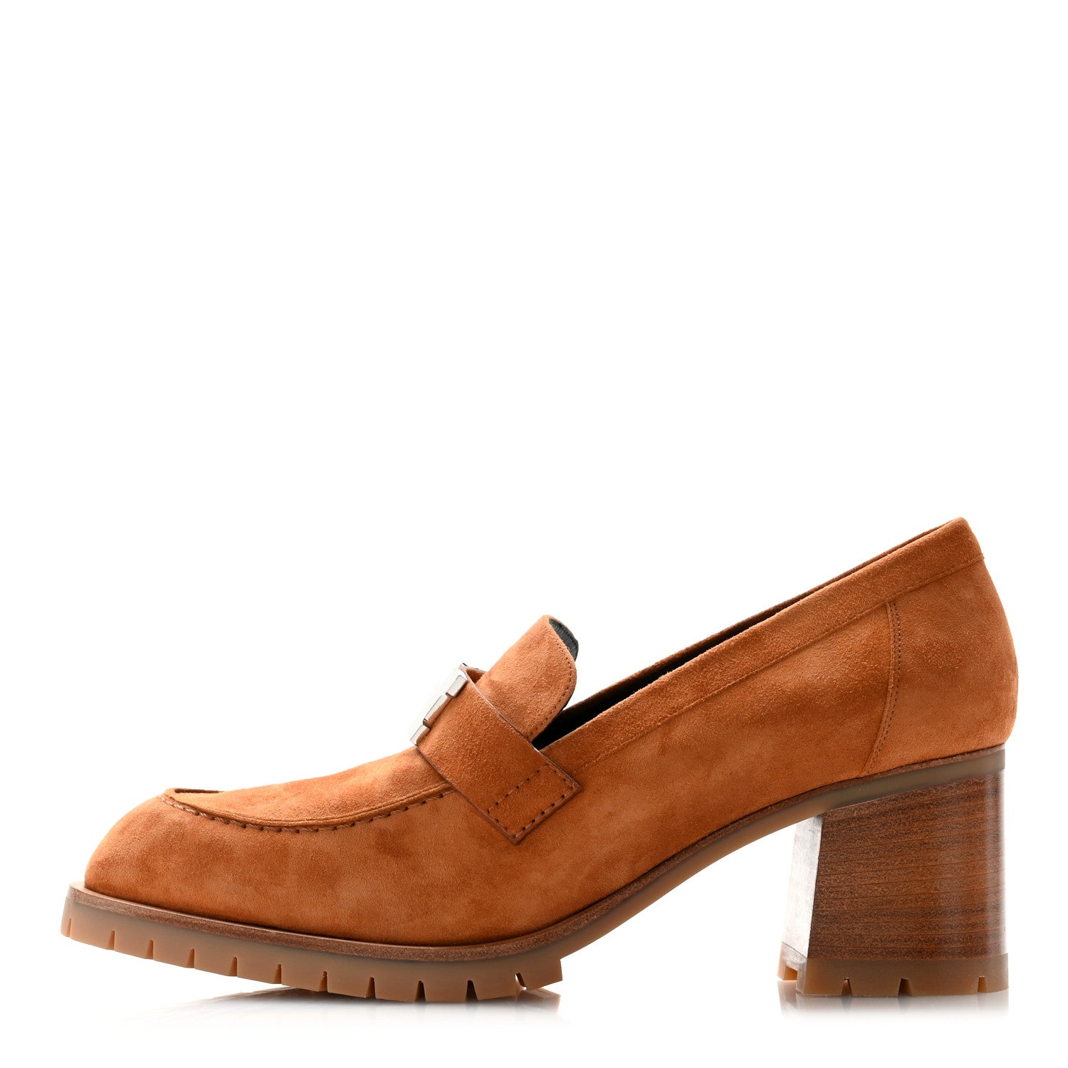Hermes Suede Goatskin Womens Foch 60 Pumps 41 Naturel 1 of 9