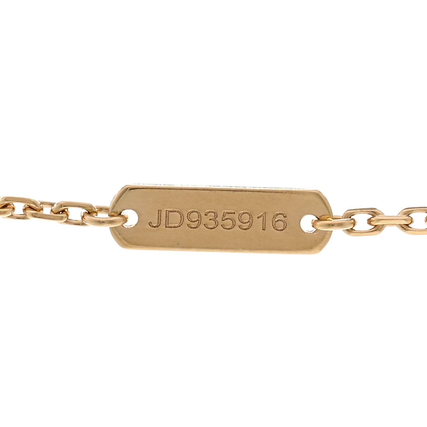 Van Cleef & Arpels 18K Yellow Gold Guilloche Vintage Alhambra Pendant Necklace 5 of 6