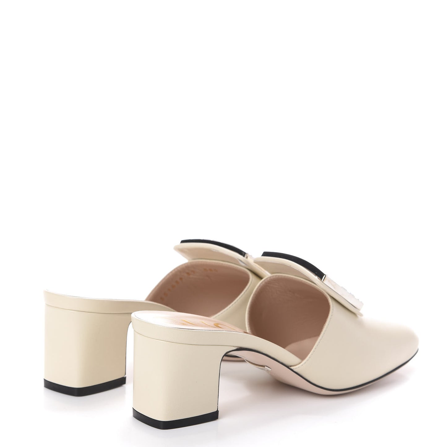 Malaga Kid Crystal Square G Madelyn Mules 37 Vintage White