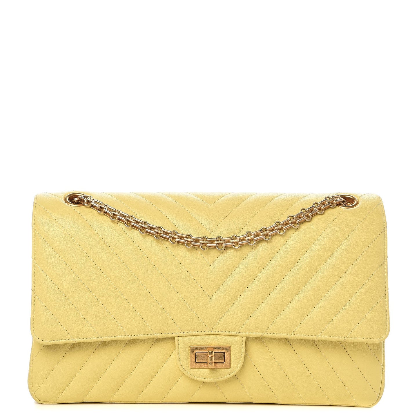 Sheepskin Chevron Quilted 2.55 Reissue 226 Flap Yellow