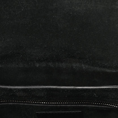 Valentino Garavani Pebbled Calfskin Medium Guitar Strap Rockstud Rolling Flap Saddle Bag Black 8 of 12