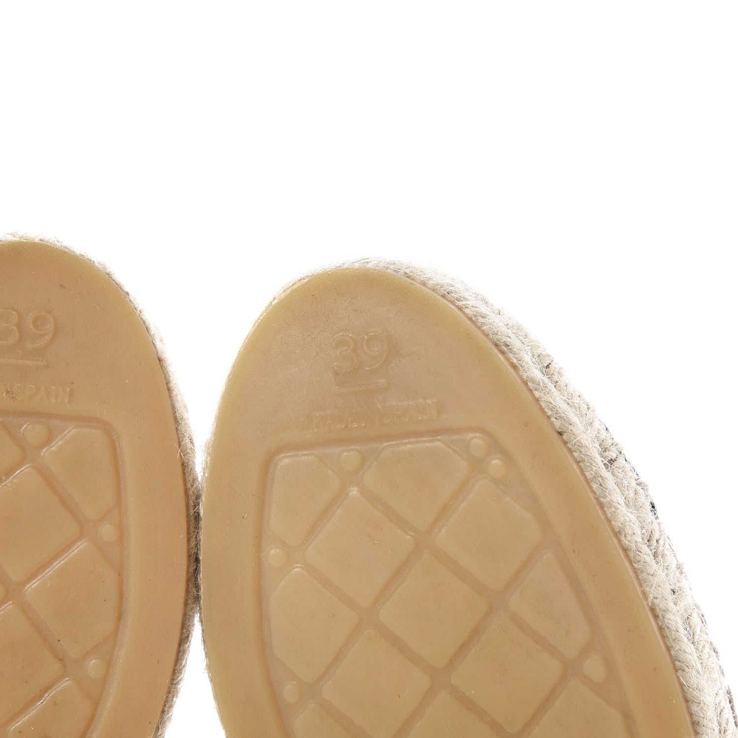 Chanel Lambskin CC Espadrilles 39 Beige Black 6 of 12