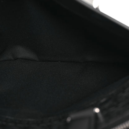 Salvatore Ferragamo Calfskin Gancini Embossed Briefcase Black 6 of 13
