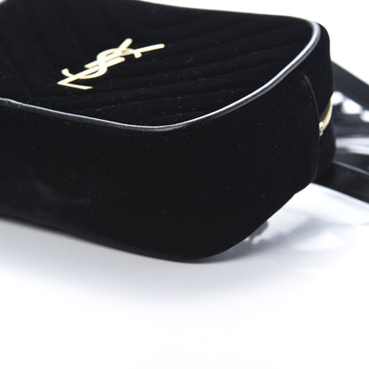 Saint Laurent Velour Matelasse Monogram Lou Belt Bag Black 10 of 12