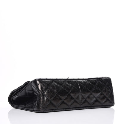 Chanel Metallic Aged Calfskin Quilted 2.55 Reissue 226 Flap Black 4 of 8