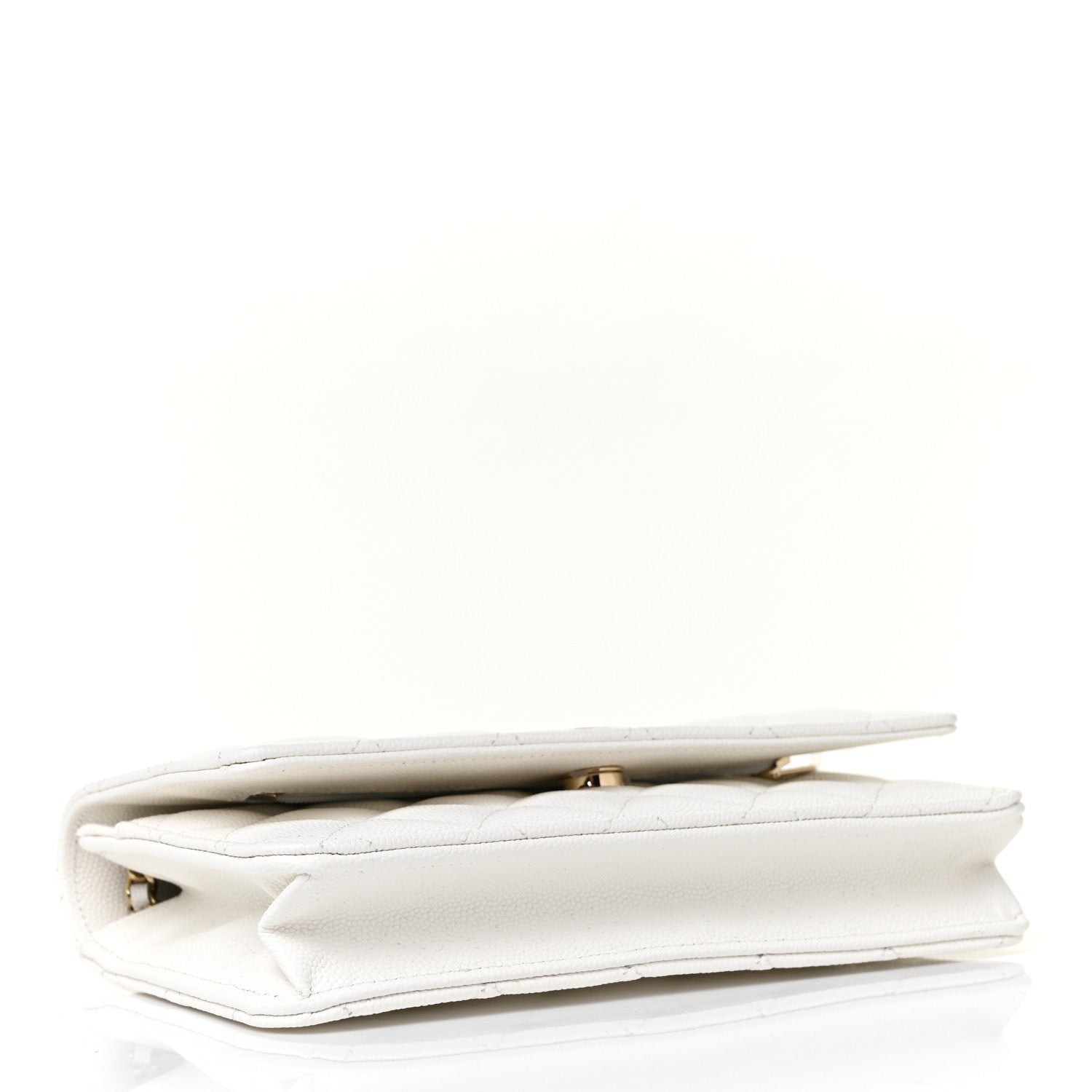Chanel Caviar Quilted Wallet On Chain WOC White 4 of 10