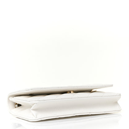 Chanel Caviar Quilted Wallet On Chain WOC White 4 of 10