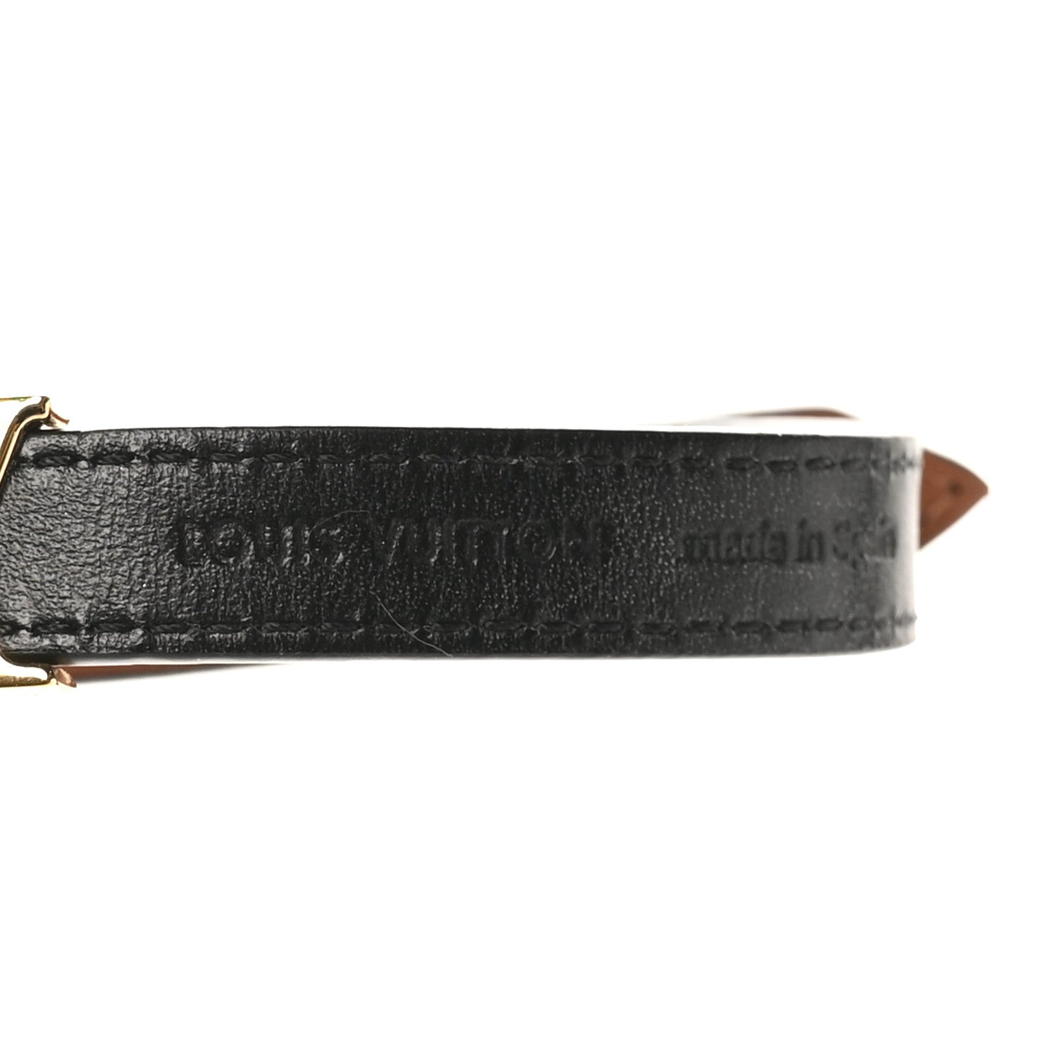 Louis Vuitton Calfskin LV Iconic Bracelet 19 Tan 1848582