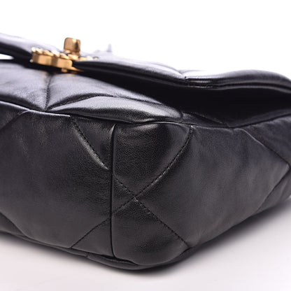 Chanel Goatskin Quilted Medium 19 Flap Black 9 of 12