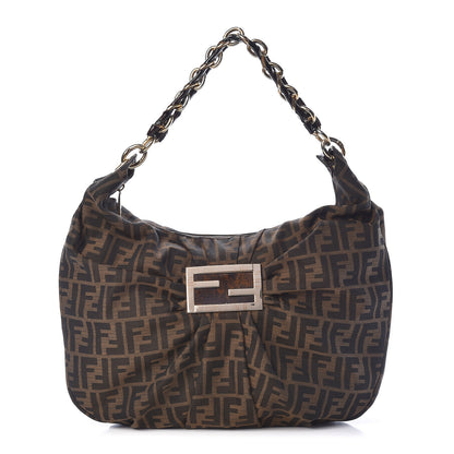 Fendi Zucca Patent Mia Hobo Tobacco 1 of 15