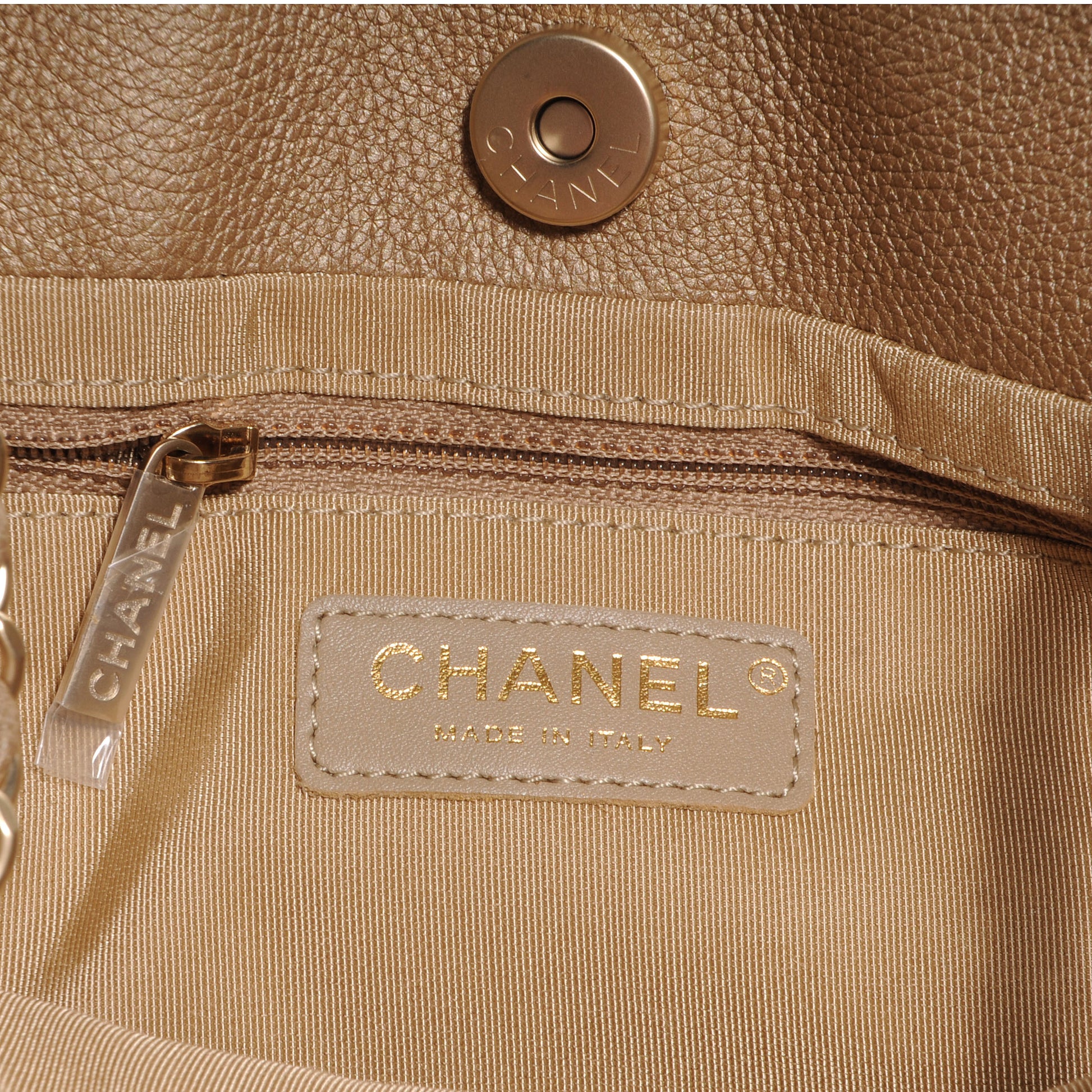 Chanel Calfskin Large Trianon Tote Gold 6 of 7