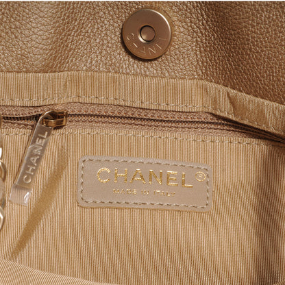 Chanel Calfskin Large Trianon Tote Gold 6 of 7