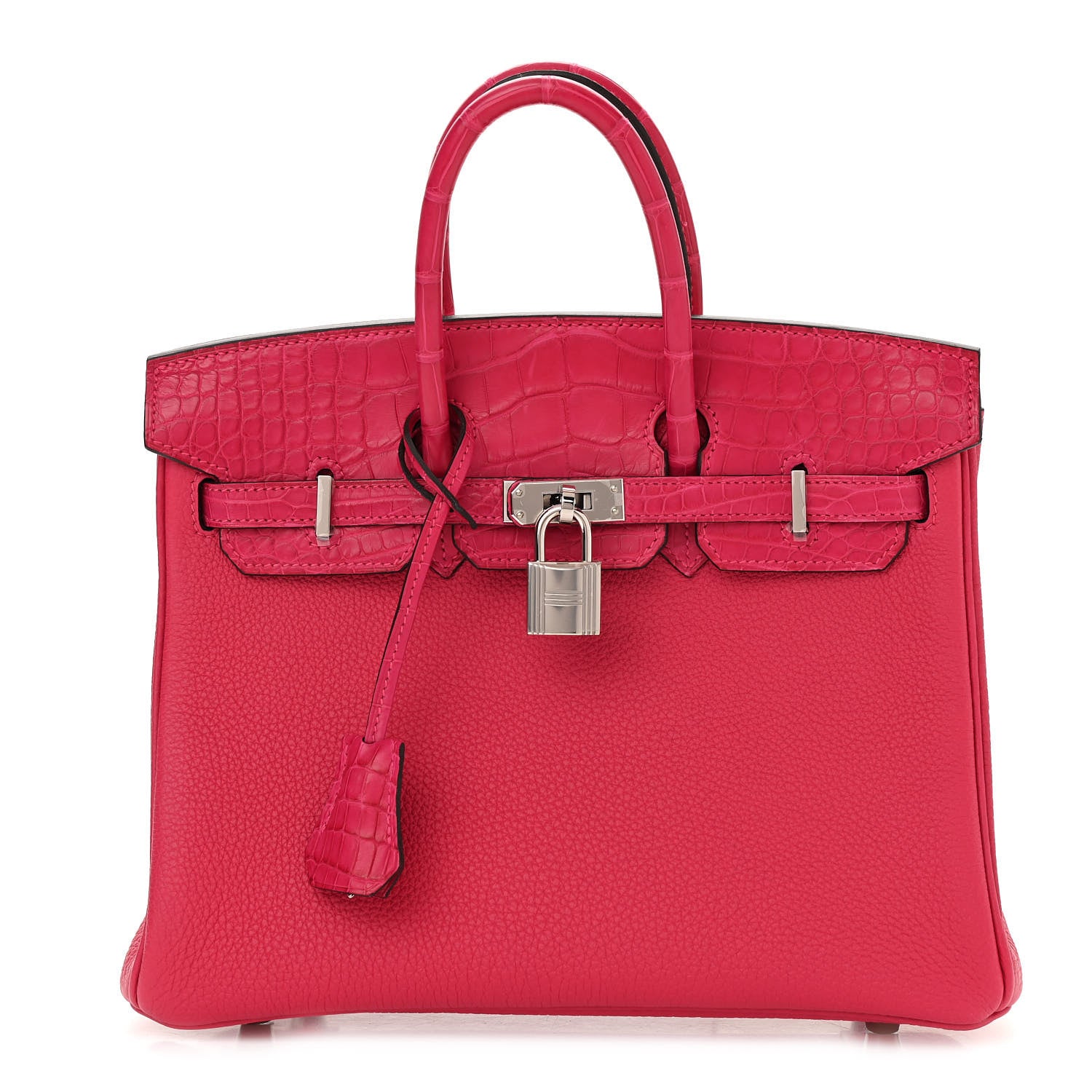 Hermes Togo Matte Alligator Birkin Touch 25 Framboise 1 of 11