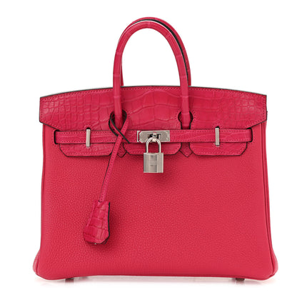Hermes Togo Matte Alligator Birkin Touch 25 Framboise 1 of 11