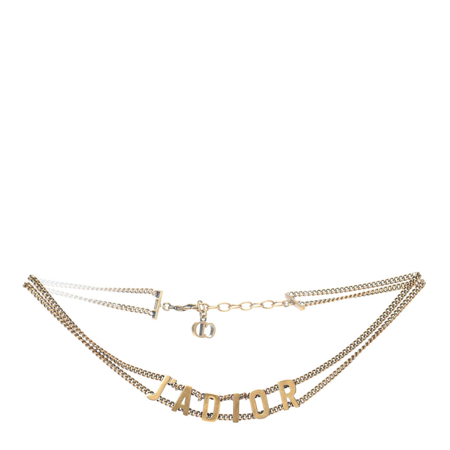 Metal J'Adior Choker Necklace Aged Gold