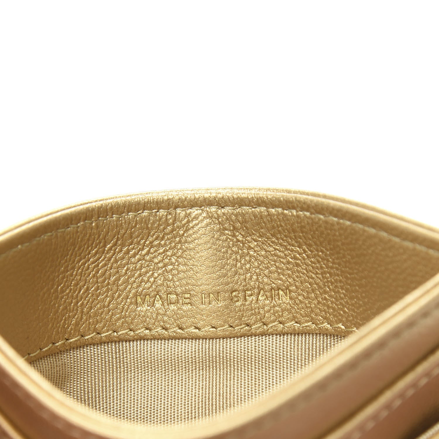Chanel Metallic Goatskin Quilted Chanel 19 Card Holder Gold 7 of 9