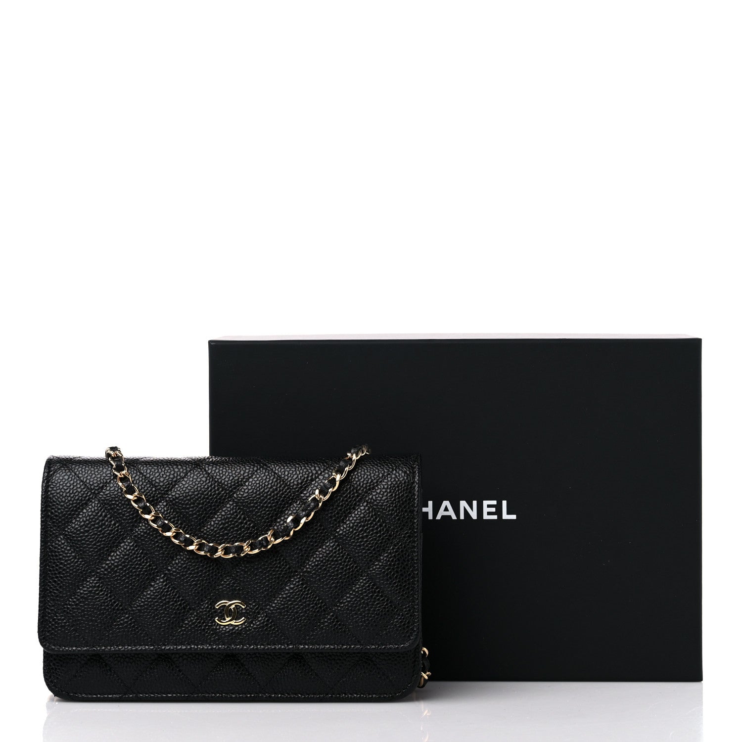 Chanel Caviar Quilted Wallet on Chain WOC Black 11 of 11